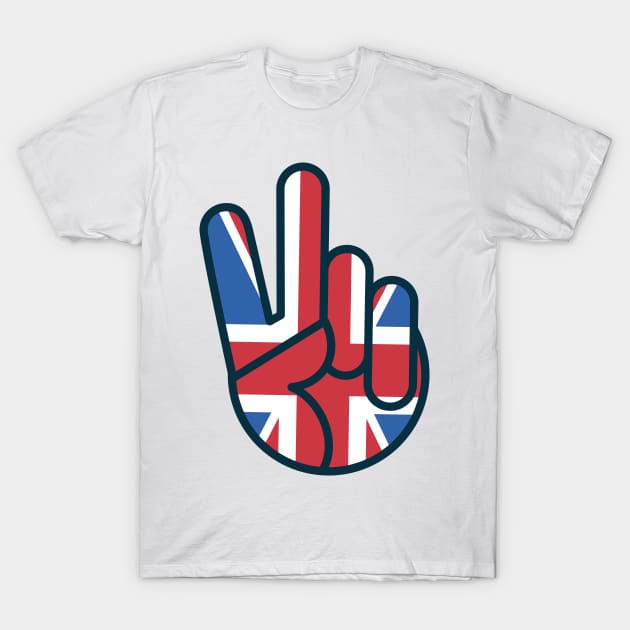 OldSalt UK Flag Peace Sign T-Shirt by OldSalt